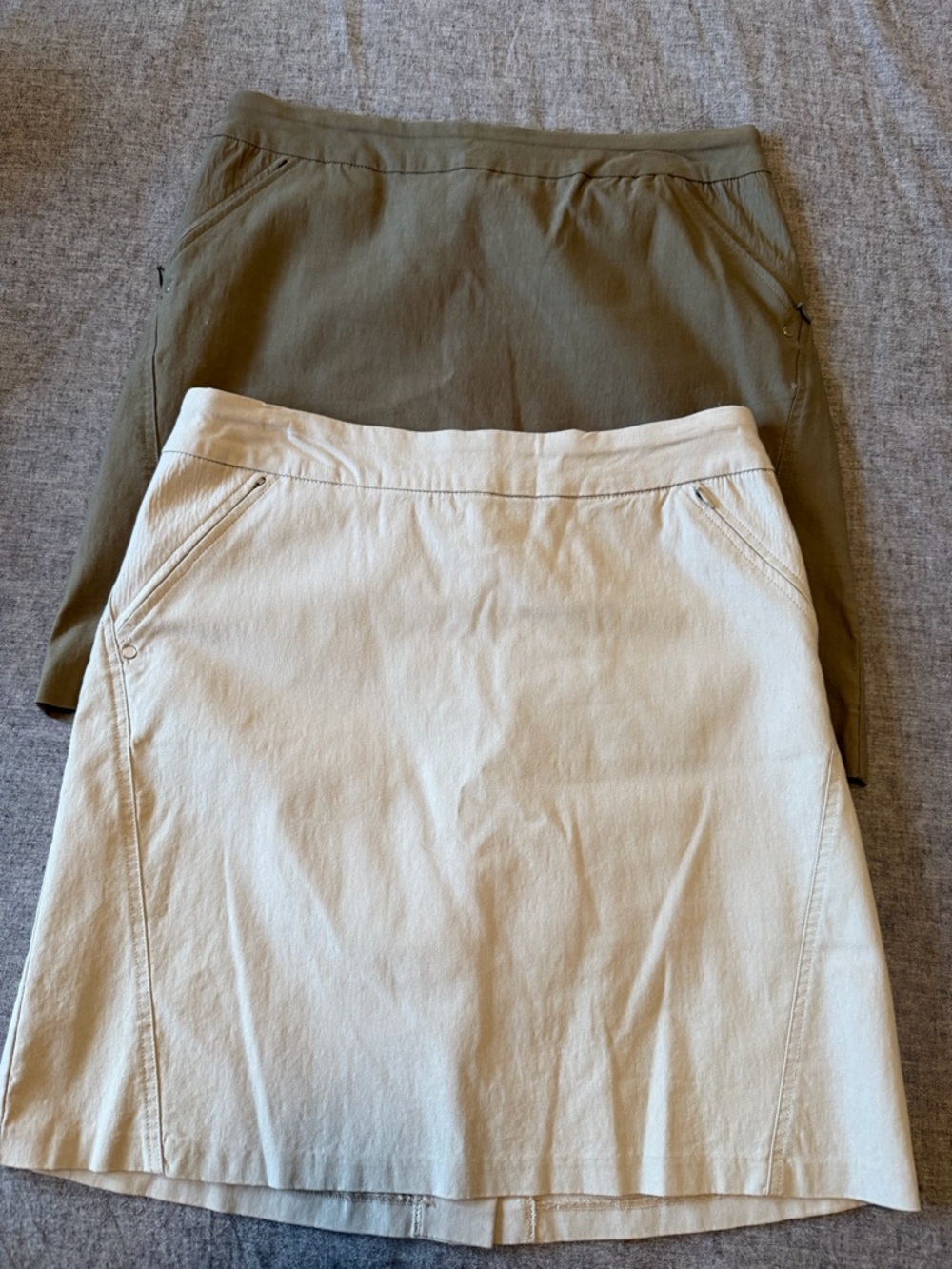 Tribal A-Line Skirts in Olive & Cream